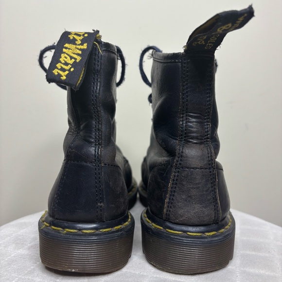 Vintage Dr Martens Boots Made in England 90s Womens Navy Black Rare Womens - Picture 6 of 7